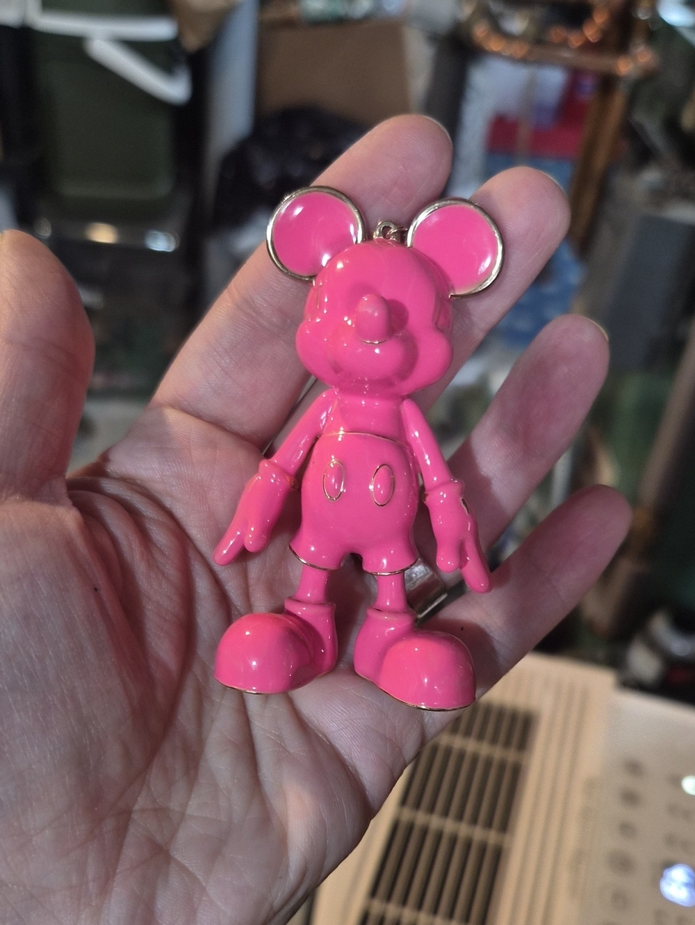 Pink Mouse Figure Keychain